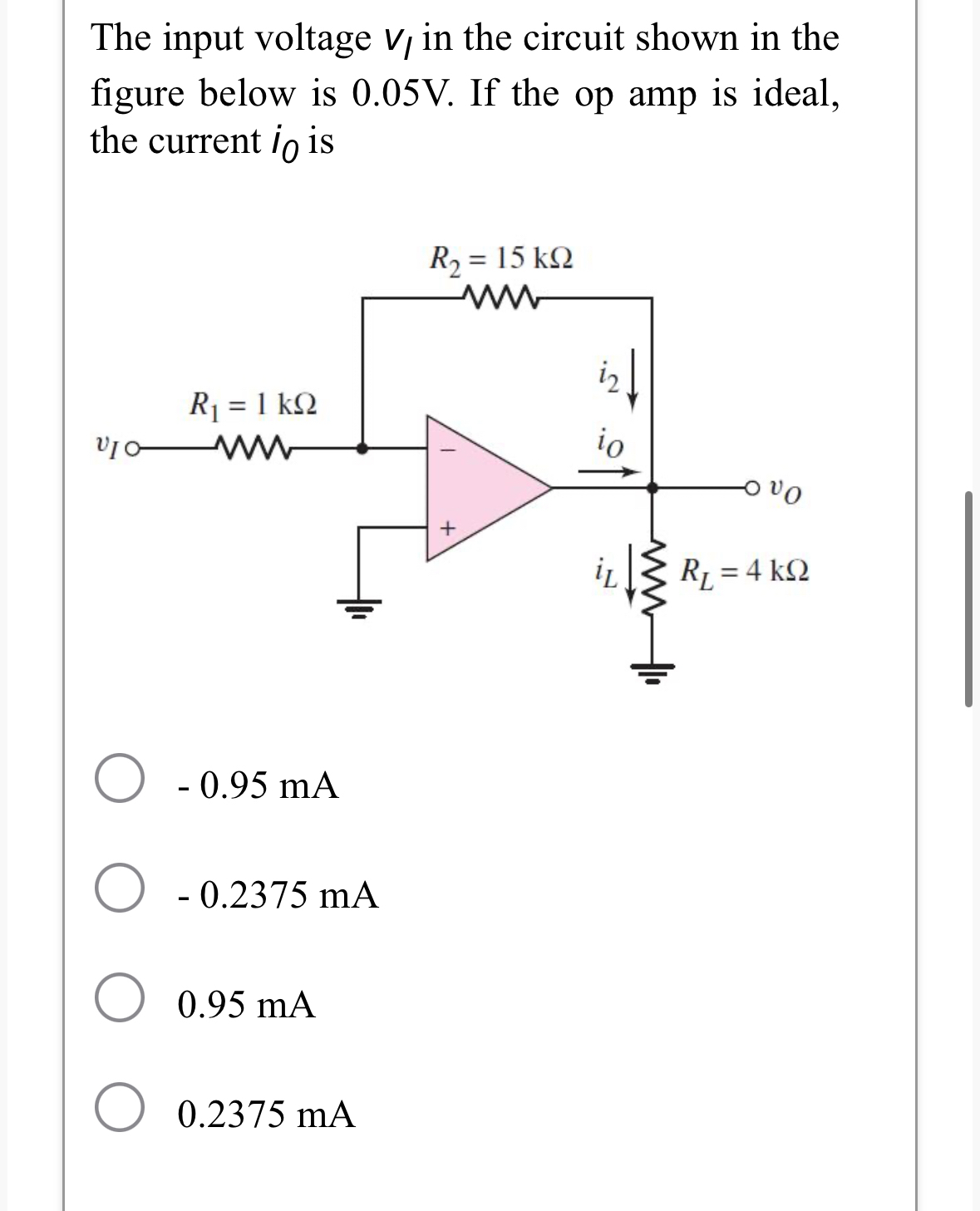 Solved The input voltage vl ﻿in the circuit shown in the | Chegg.com