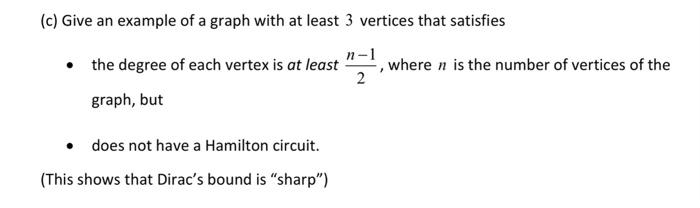 Solved (c) Give an example of a graph with at least 3 | Chegg.com