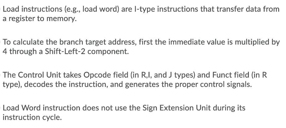 Solved Load instructions (e.g., load word) are l-type | Chegg.com