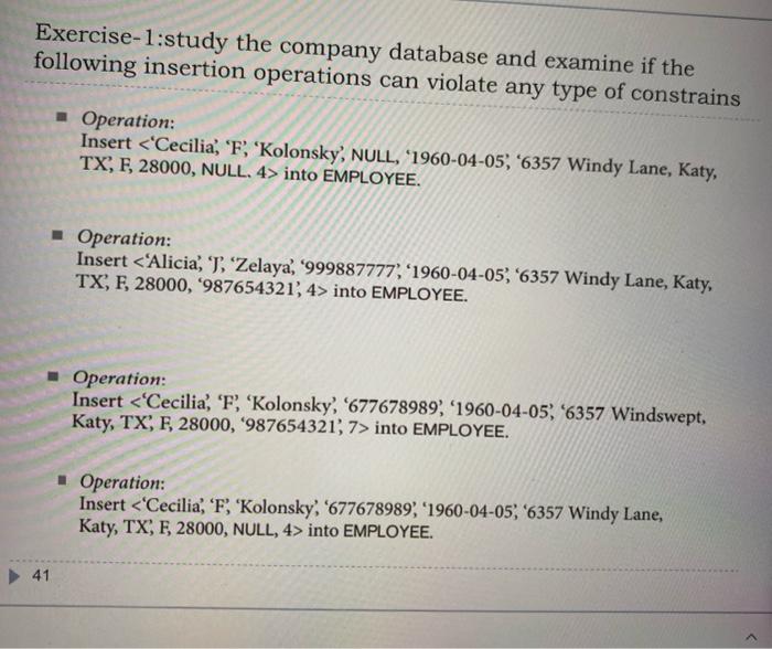Solved following insertion operationy database and examine | Chegg.com