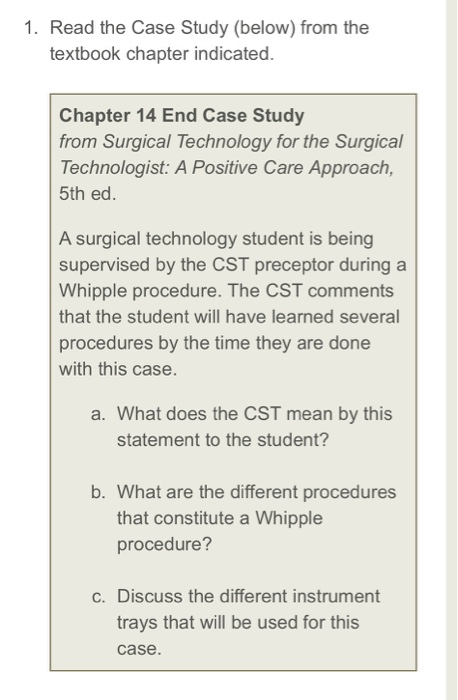 case study for surgical technologist