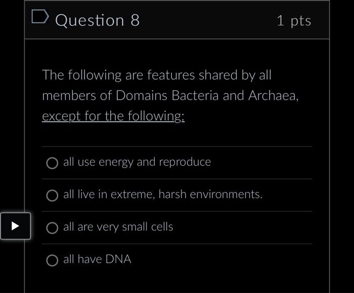 Solved D Question 6 1 pts Which of the following lists | Chegg.com
