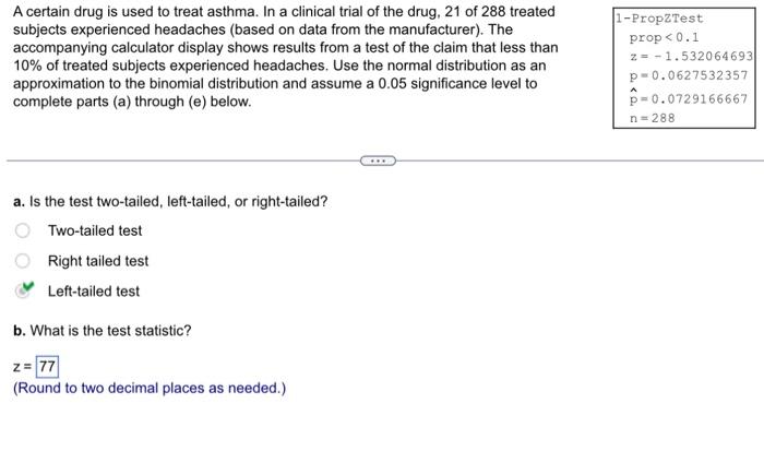 Solved For Part B. I Had Got The Answer 77 But It Came Back | Chegg.com