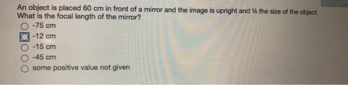 60 Cm Example Solved An object is placed 60 cm in front of a mirror and | Chegg.com