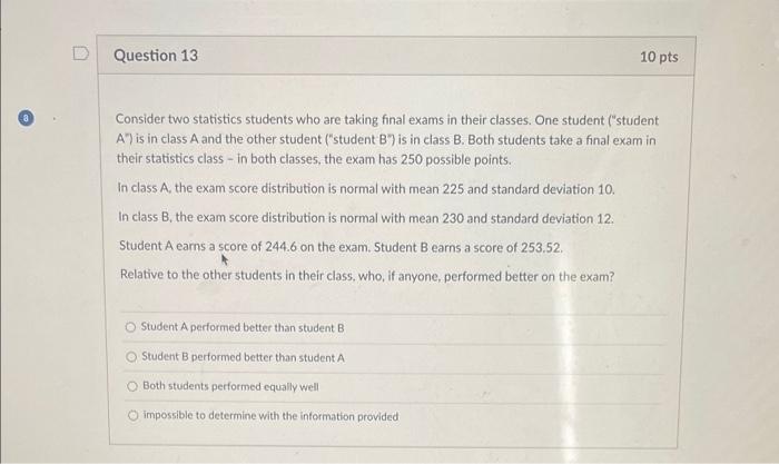 Solved Consider Two Statistics Students Who Are Taking Final | Chegg.com