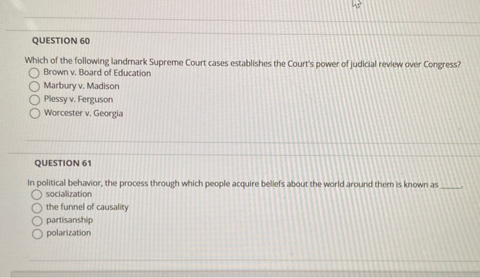 W Question 60 Which Of The Following Landmark Supr Chegg Com