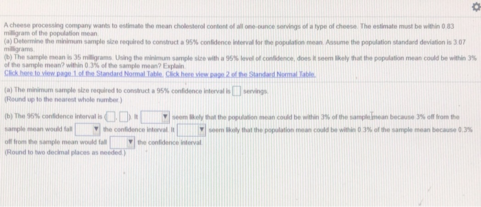 Solved Determine the minimum sample size required when you | Chegg.com