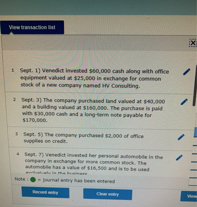 Solved Business transactions completed by Hannah Venedict