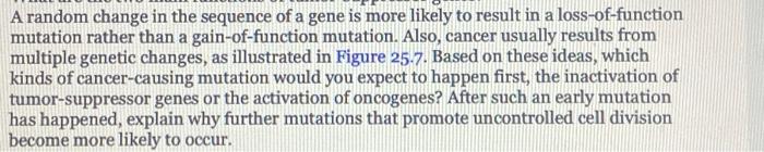 Solved A random change in the sequence of a gene is more | Chegg.com