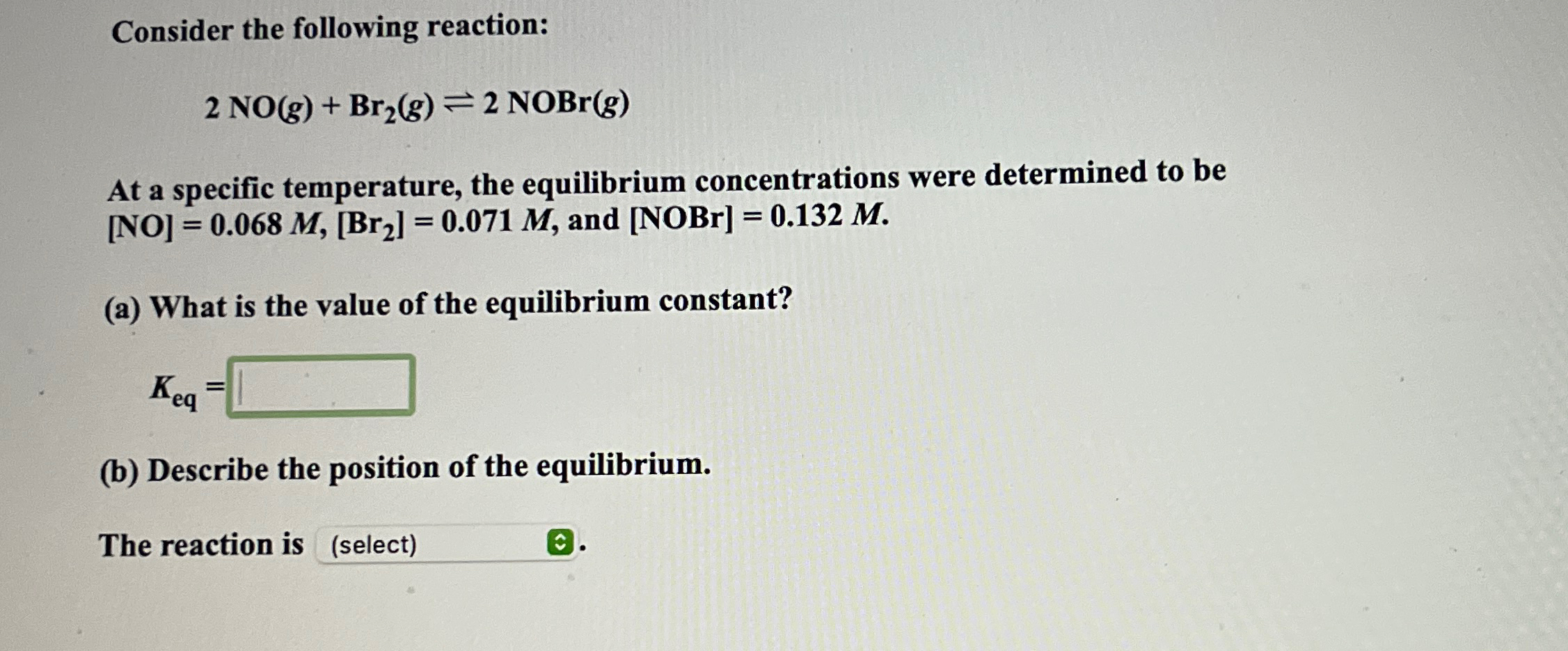 Solved Consider The Following | Chegg.com