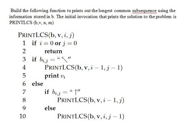 Solved Build The Following Function To Prints Out The | Chegg.com