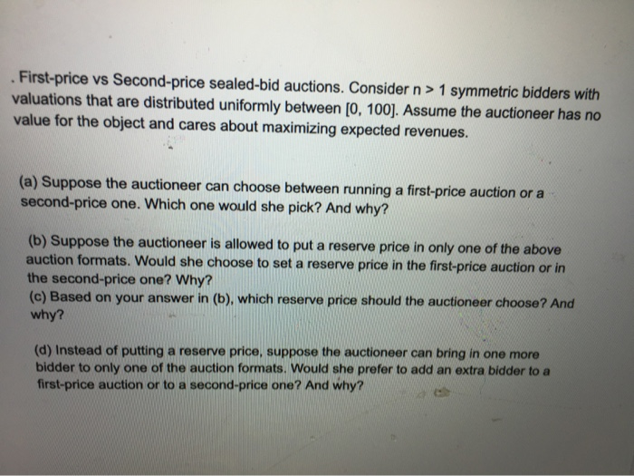 First-Price vs Second-Price Auction