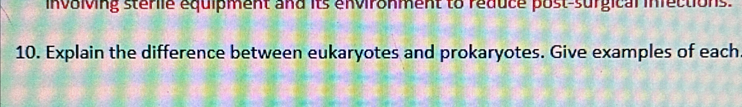 Solved Explain the difference between eukaryotes and | Chegg.com