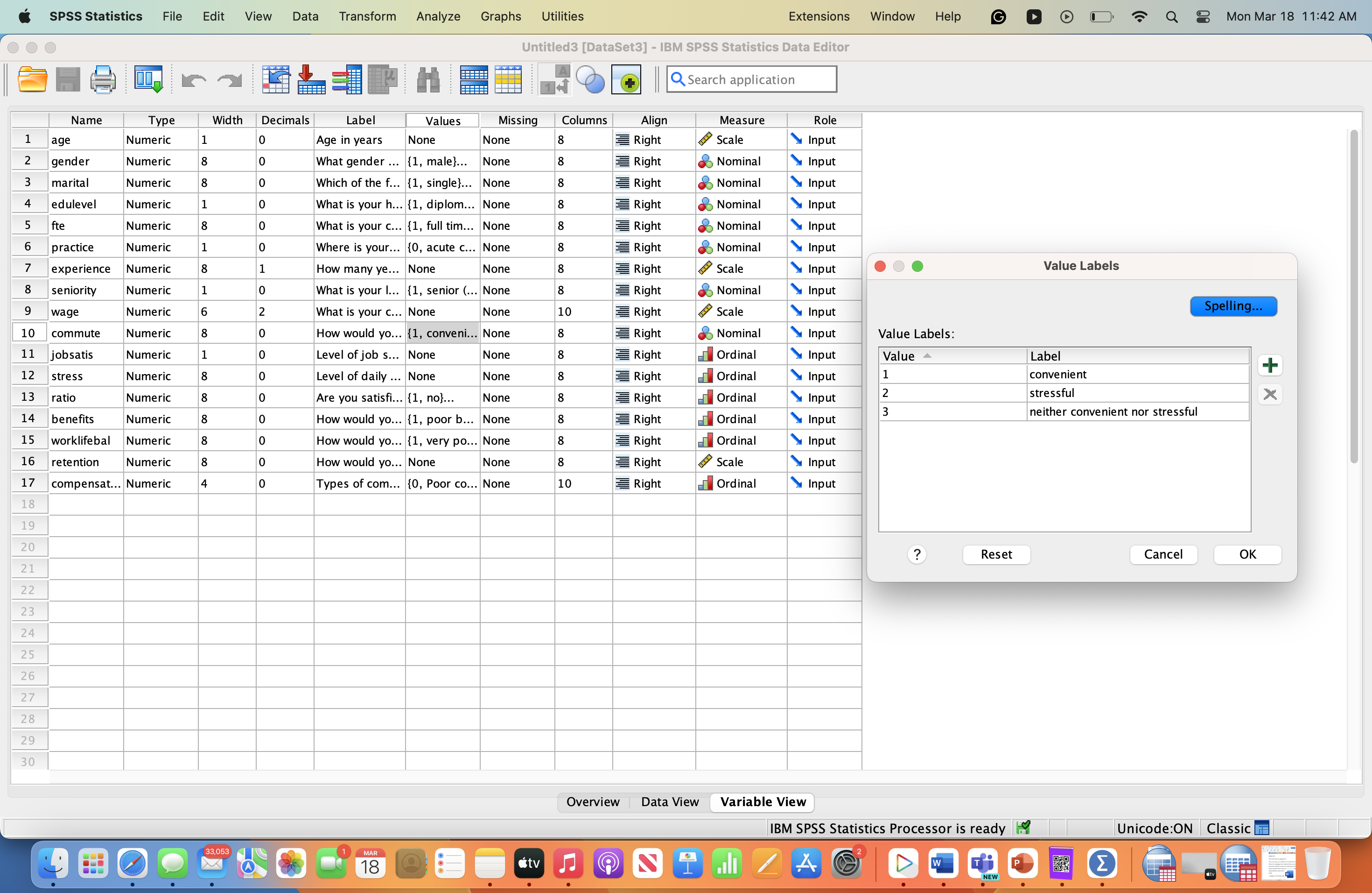 Solved Attached an SPSS ﻿ Variable view. Is ﻿variable | Chegg.com