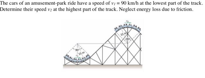 Solved The cars of an amusement park ride have a speed of v1 | Chegg.com