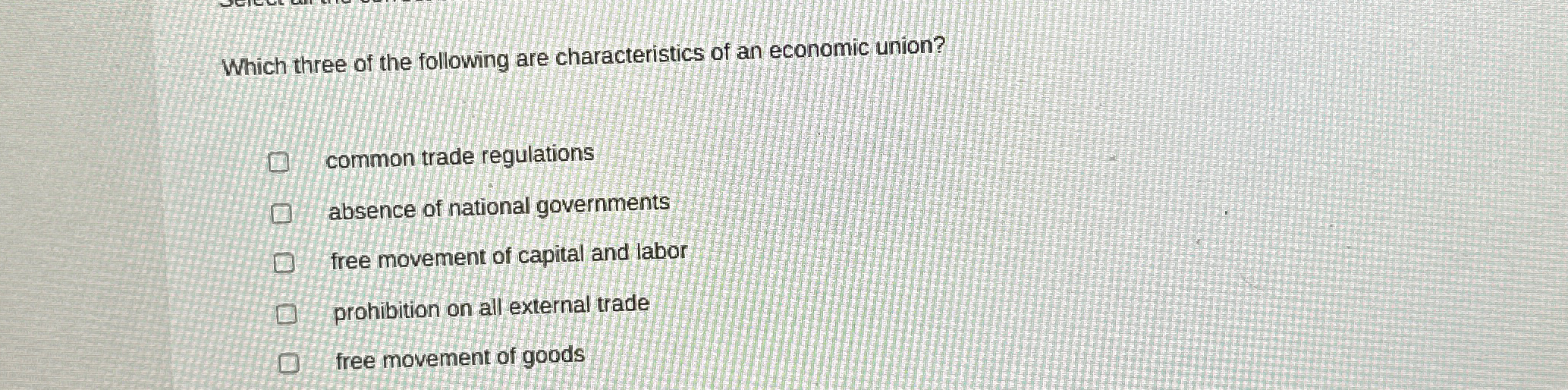 Solved Which three of the following are characteristics of | Chegg.com