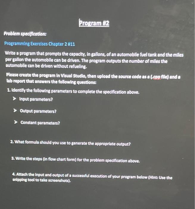 Solved Program #2 Problem specification: Programming | Chegg.com