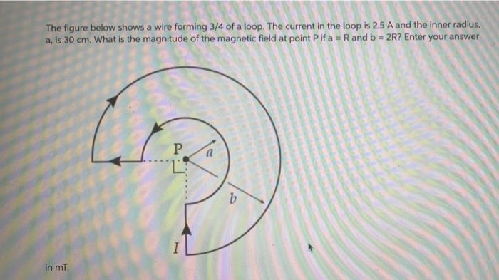 Solved The figure below shows a wire forming 3/4 of a loop. | Chegg.com