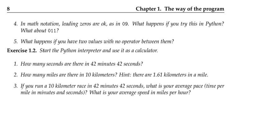 Solved Exercise 1.1. It is a good idea to read this book in | Chegg.com