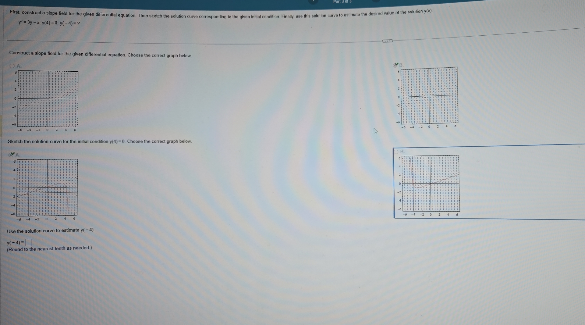 Solved Pant 3 ﻿or 3First, construct a slope field for the | Chegg.com