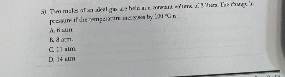Solved 5) Two moles of an ideal gas are held at a constant | Chegg.com