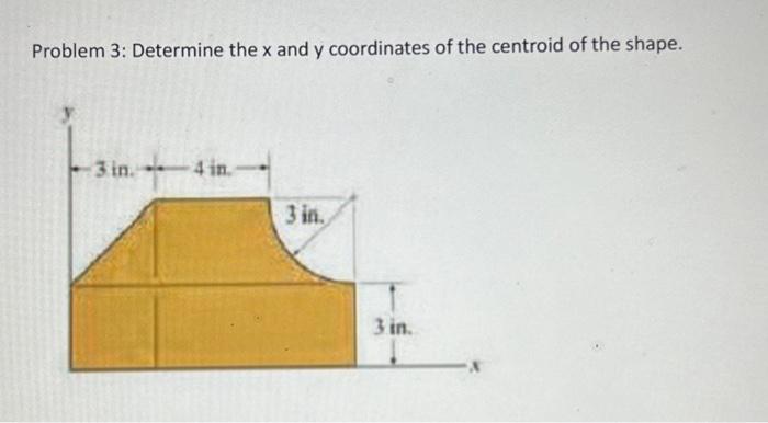 Solved Problem 3: Determine the x and y coordinates of the | Chegg.com
