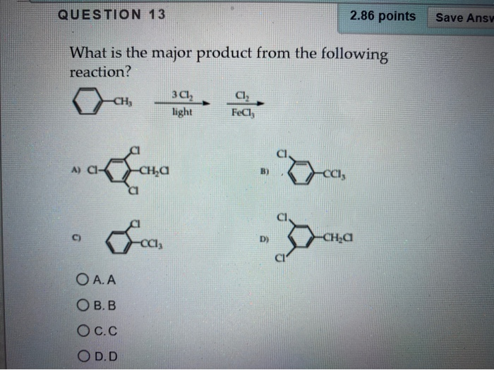 Solved QUESTION 13 2.86 points Save Ans What is the major | Chegg.com