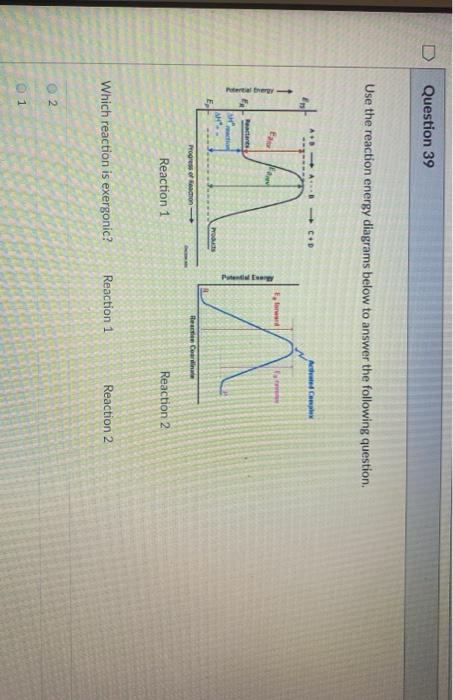 Solved Question 39 Use the reaction energy diagrams below to | Chegg.com