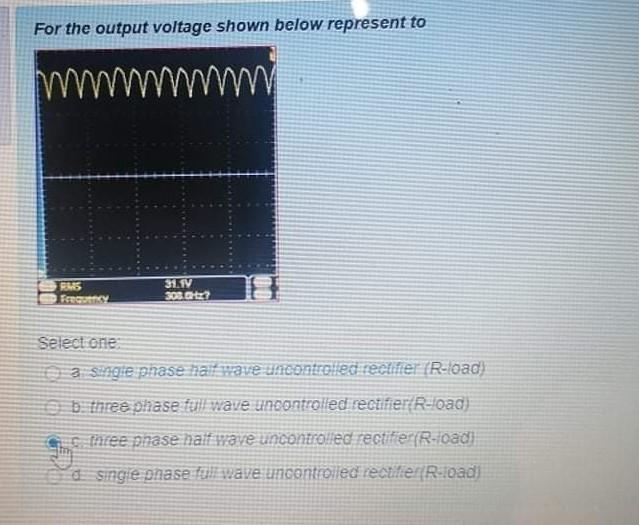 Solved For the output voltage shown below represent to mm m | Chegg.com
