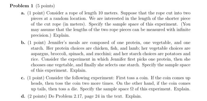 Solved Problem 1 (5 points) a. (1 point) Consider a rope of | Chegg.com