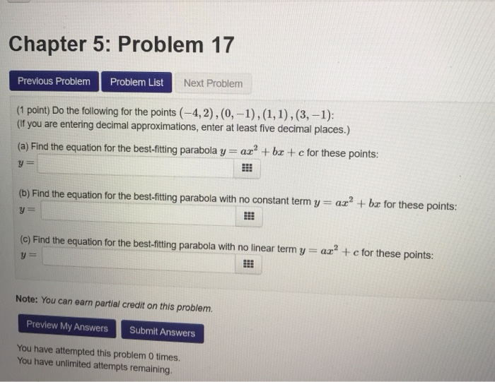 Solved Chapter 5: Problem 17 Previous Problem Problem List | Chegg.com