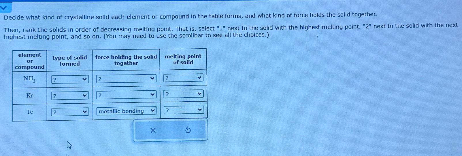 Solved Decide what kind of crystalline solid each element or | Chegg.com