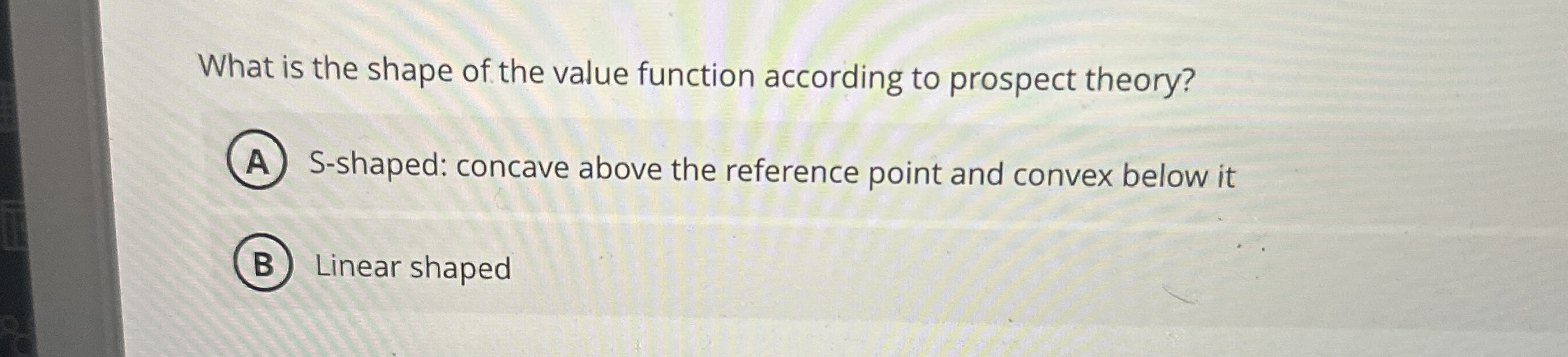 Solved What is the shape of the value function according to | Chegg.com