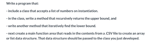 Solved Write a program that: - include a class that accepts | Chegg.com