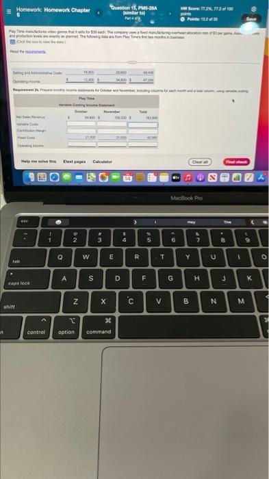 Solved 'n tab caps lock Homework: Homework Chapter Play Time | Chegg.com