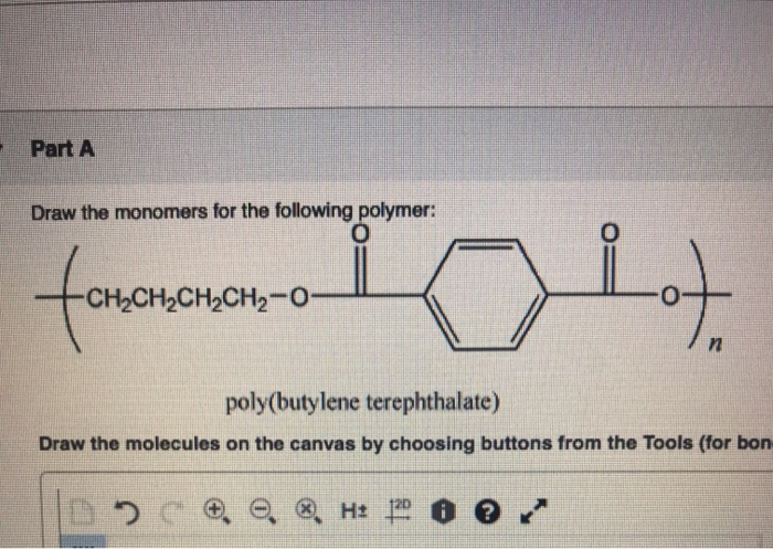 Part A Give the structure of the monomer or monomers | Chegg.com