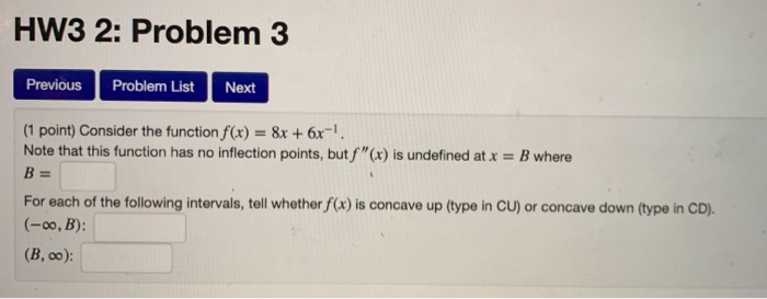 Solved HW3 2: Problem 3 Previous Problem List Next (1 point) | Chegg.com