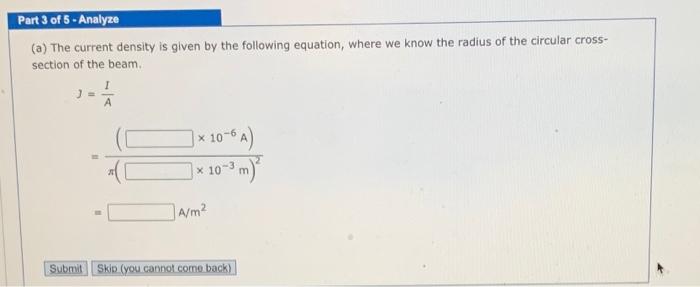 Solved Tutorial Exercise The electron beam emerging from a | Chegg.com