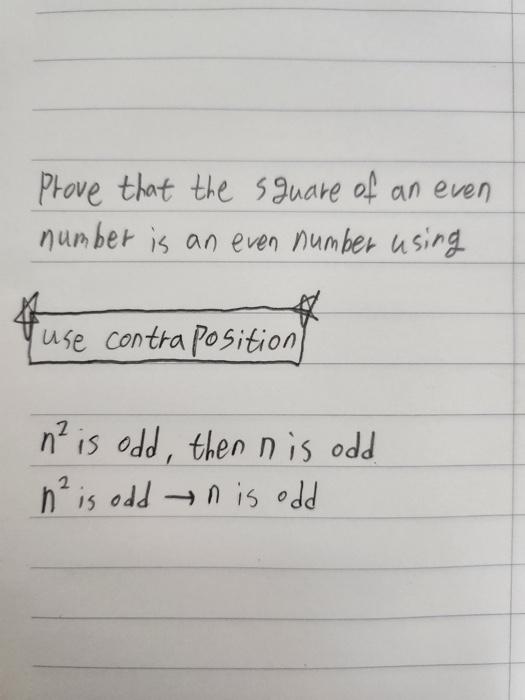 Solved Prove that the square of an even number is an even | Chegg.com