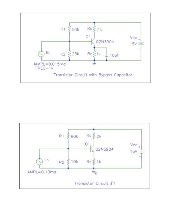 PSpice Assignment 5 Transistor Biasing with Bypass