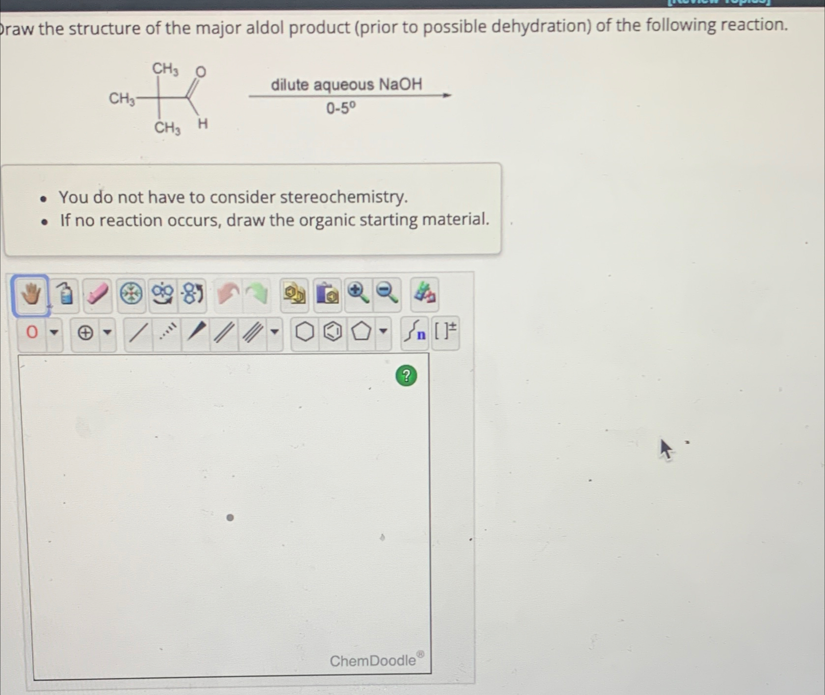 Praw the structure of the major aldol product (prior | Chegg.com