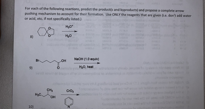 Solved For each of the following reactions, predict the | Chegg.com