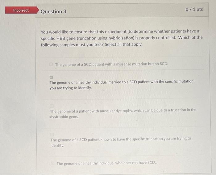 Solved Sickle Cell Disease (SCD) is caused by a point | Chegg.com