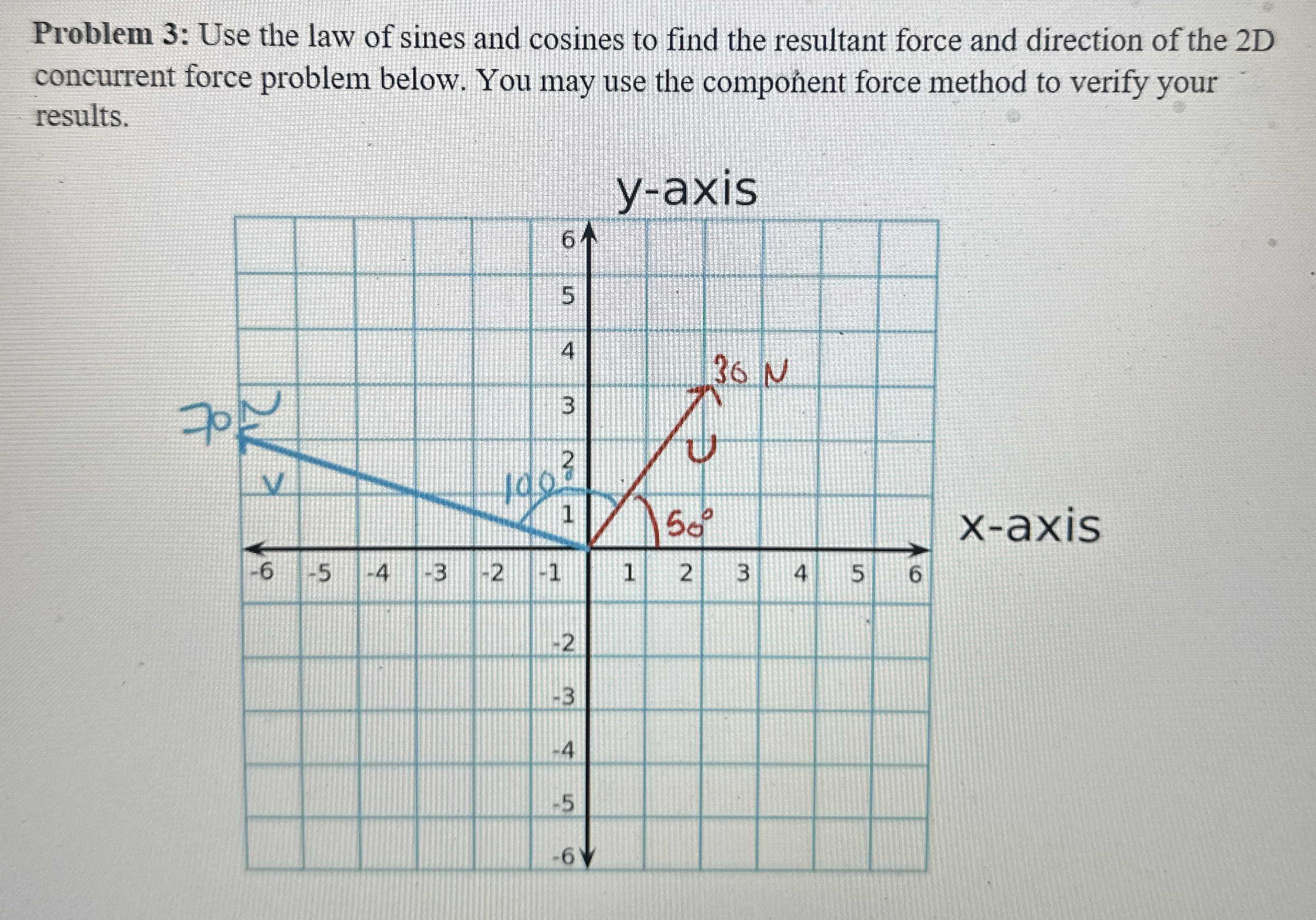 Solved Problem 3: Use the law of sines and cosines to find | Chegg.com