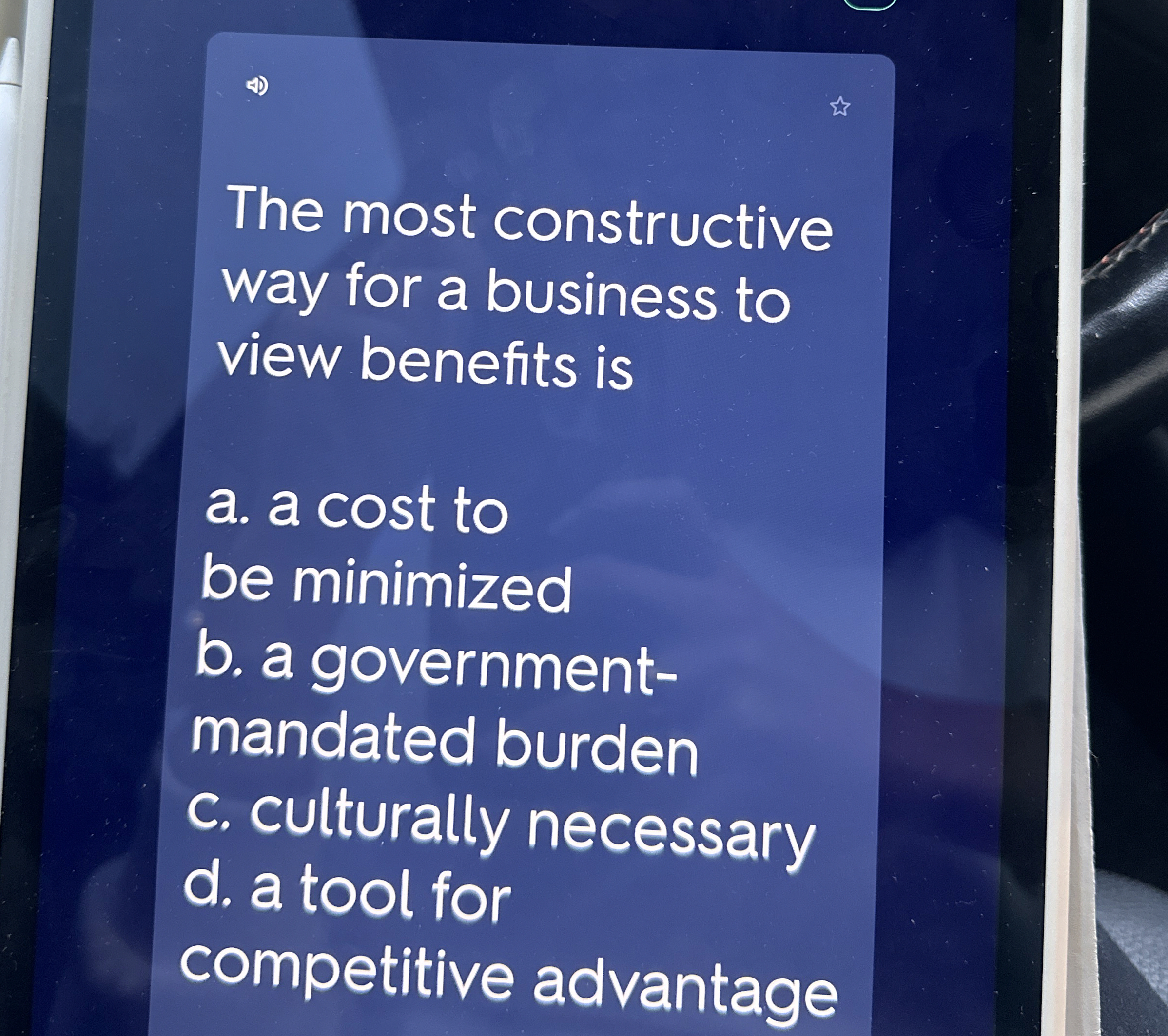 Solved The most constructive way for a business to view | Chegg.com
