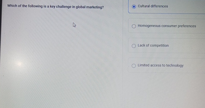 Solved Which of the following is a key challenge in global | Chegg.com