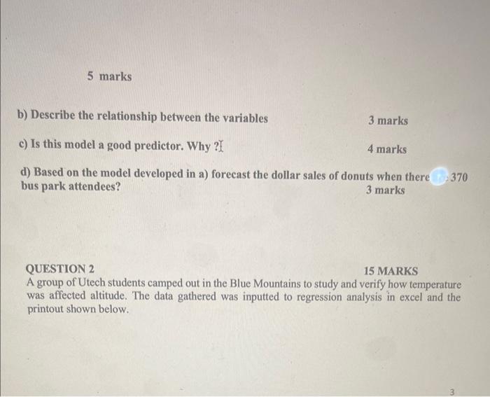 Solved QUESTION 1 Mr. Green has recently established a donut | Chegg.com