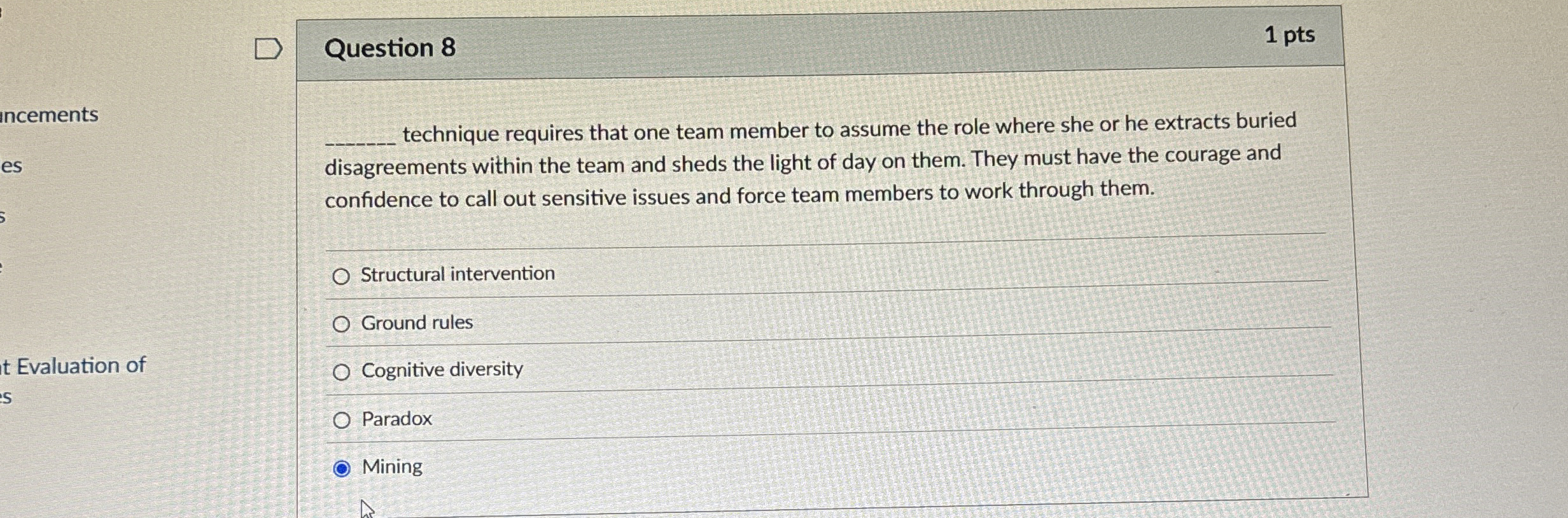 Solved Question 81 ﻿ptsq, ﻿technique requires that one team | Chegg.com