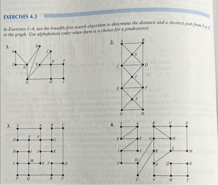 Solved EXERCISES 4.3 In Exercises /-4, use the breadth-first | Chegg.com