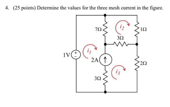 Solved 4 25 Points Determine The Values For The Three 2757